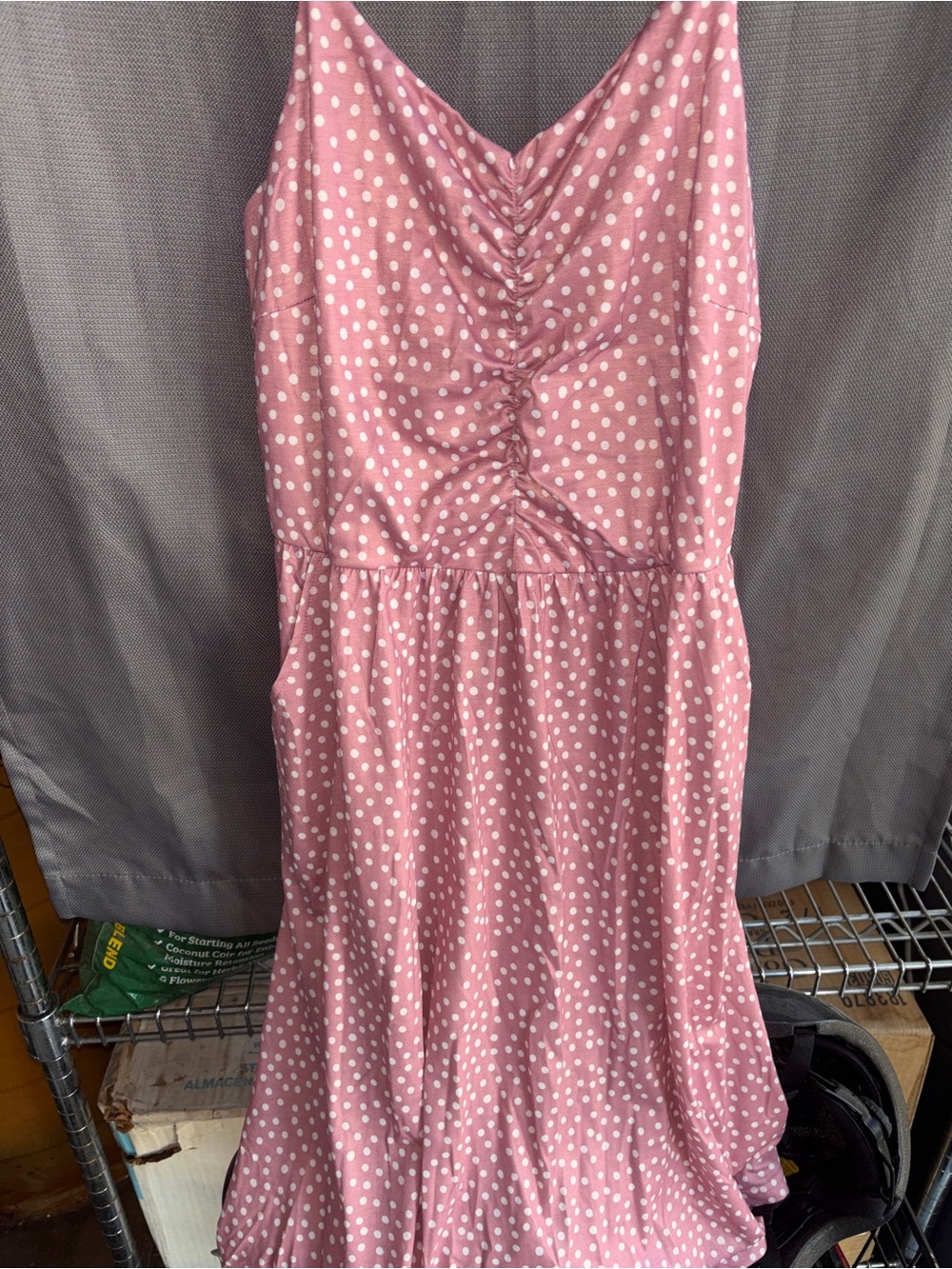 Polka Dot Pink Girls' Sleeveless Dress